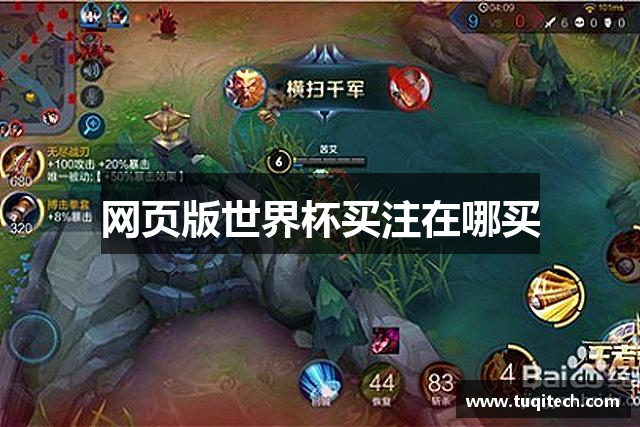 网页版世界杯买注在哪买